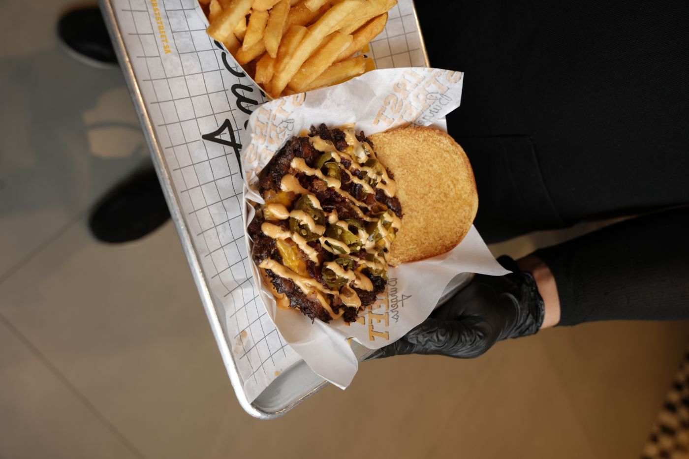 Fries and burger
